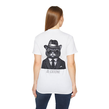 AL Catone T-shirt Black & White Pencil Logo