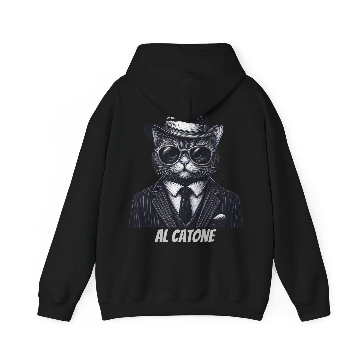 AL Catone Hoodie Black & White Pencil Logo