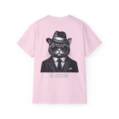 AL Catone T-shirt Black & White Pencil Logo