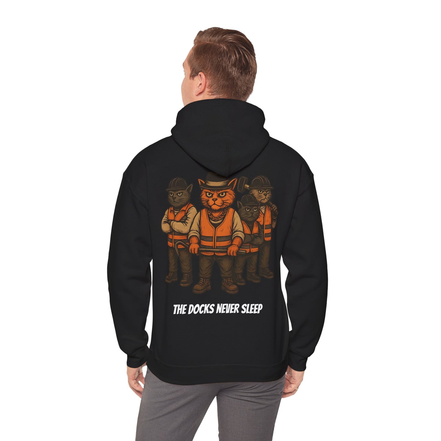 AL Catone Hoodie Dockworkers  Docks Never Sleep