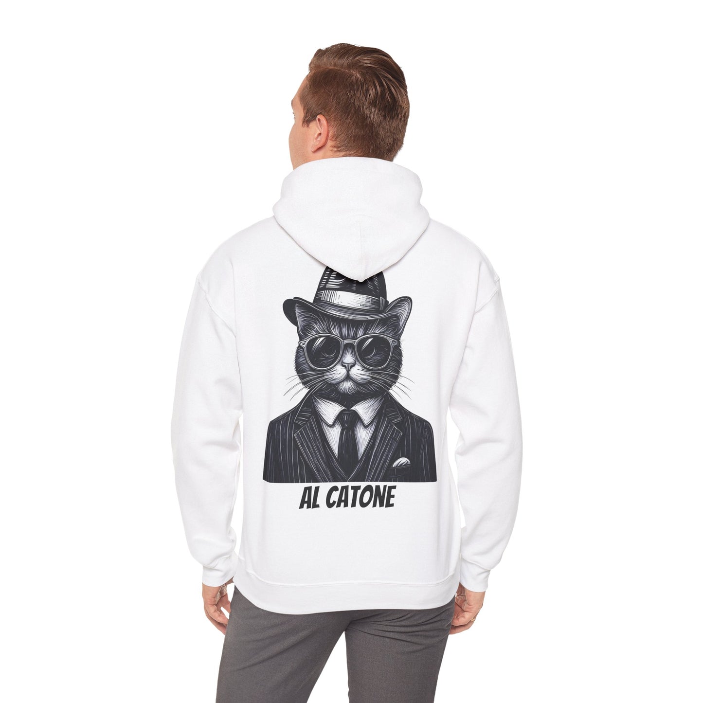 AL Catone Hoodie Black & White Pencil Logo