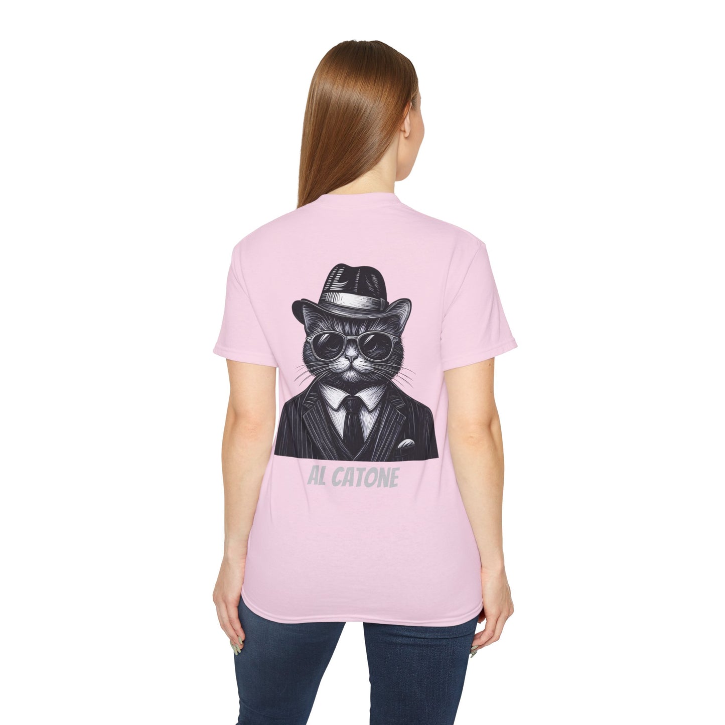 AL Catone T-shirt Black & White Pencil Logo