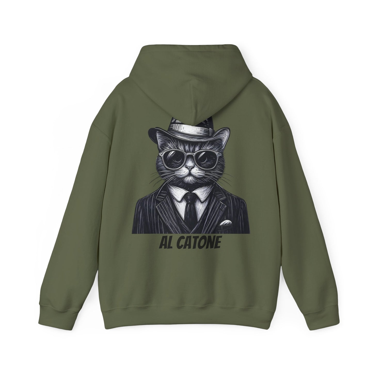 AL Catone Hoodie Black & White Pencil Logo