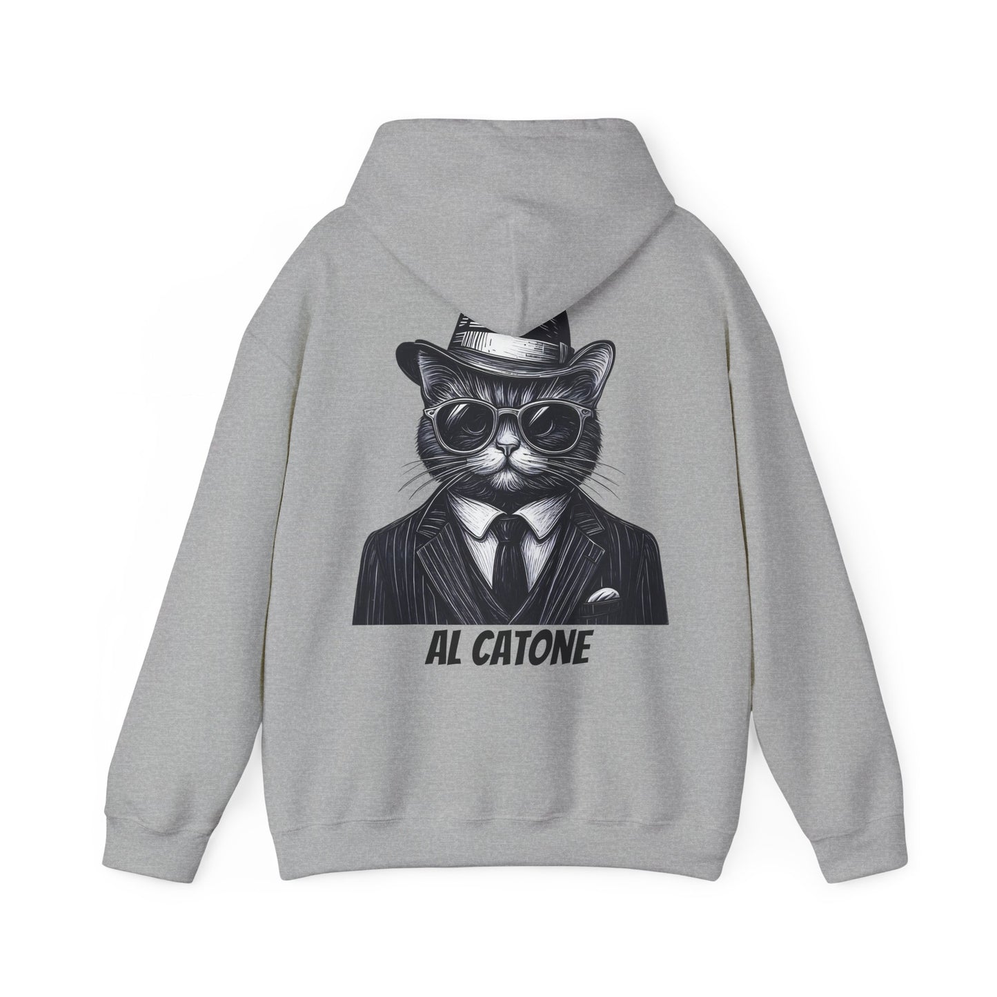 AL Catone Hoodie Black & White Pencil Logo