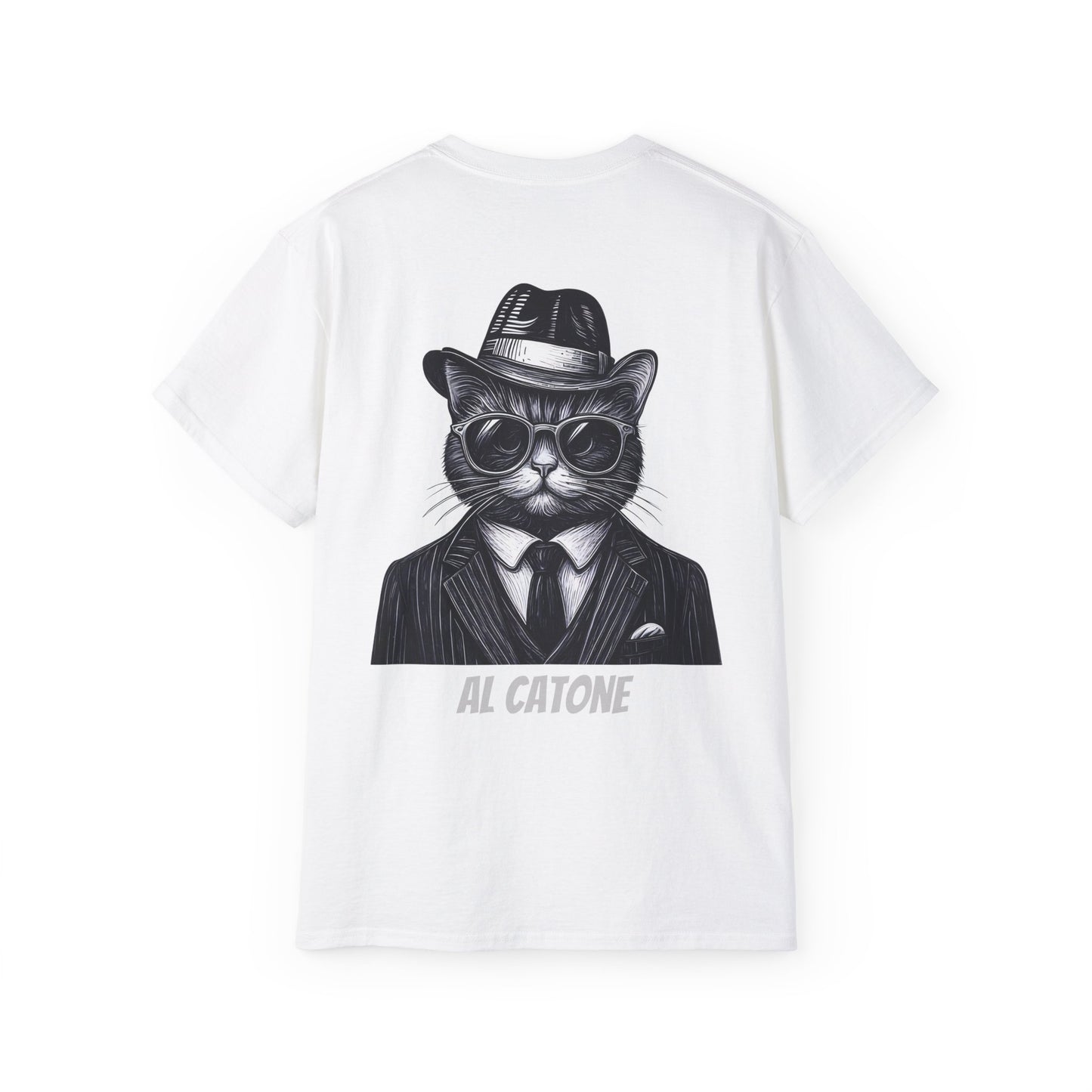 AL Catone T-shirt Black & White Pencil Logo