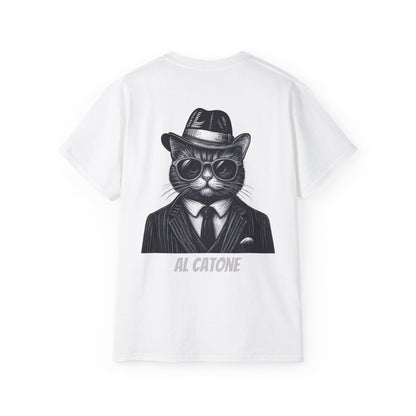 AL Catone T-shirt Black & White Pencil Logo