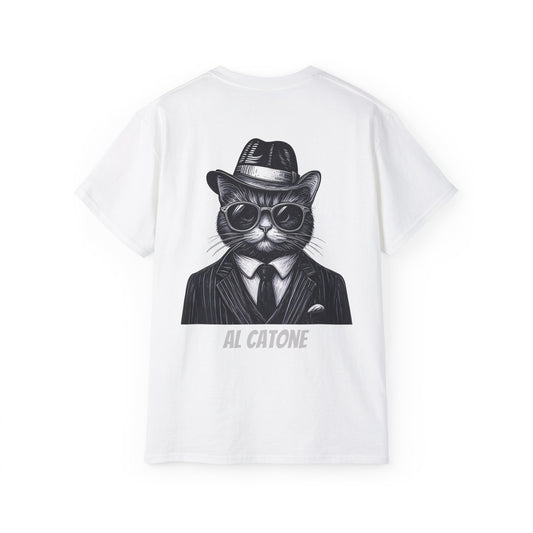 AL Catone T-shirt Black & White Pencil Logo