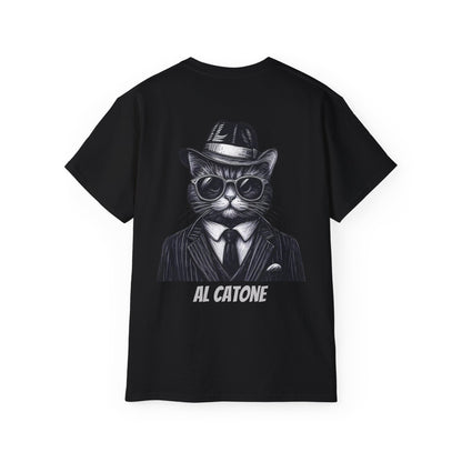 AL Catone T-shirt Black & White Pencil Logo