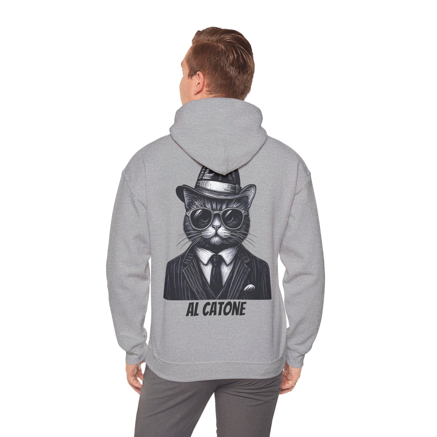 AL Catone Hoodie Black & White Pencil Logo