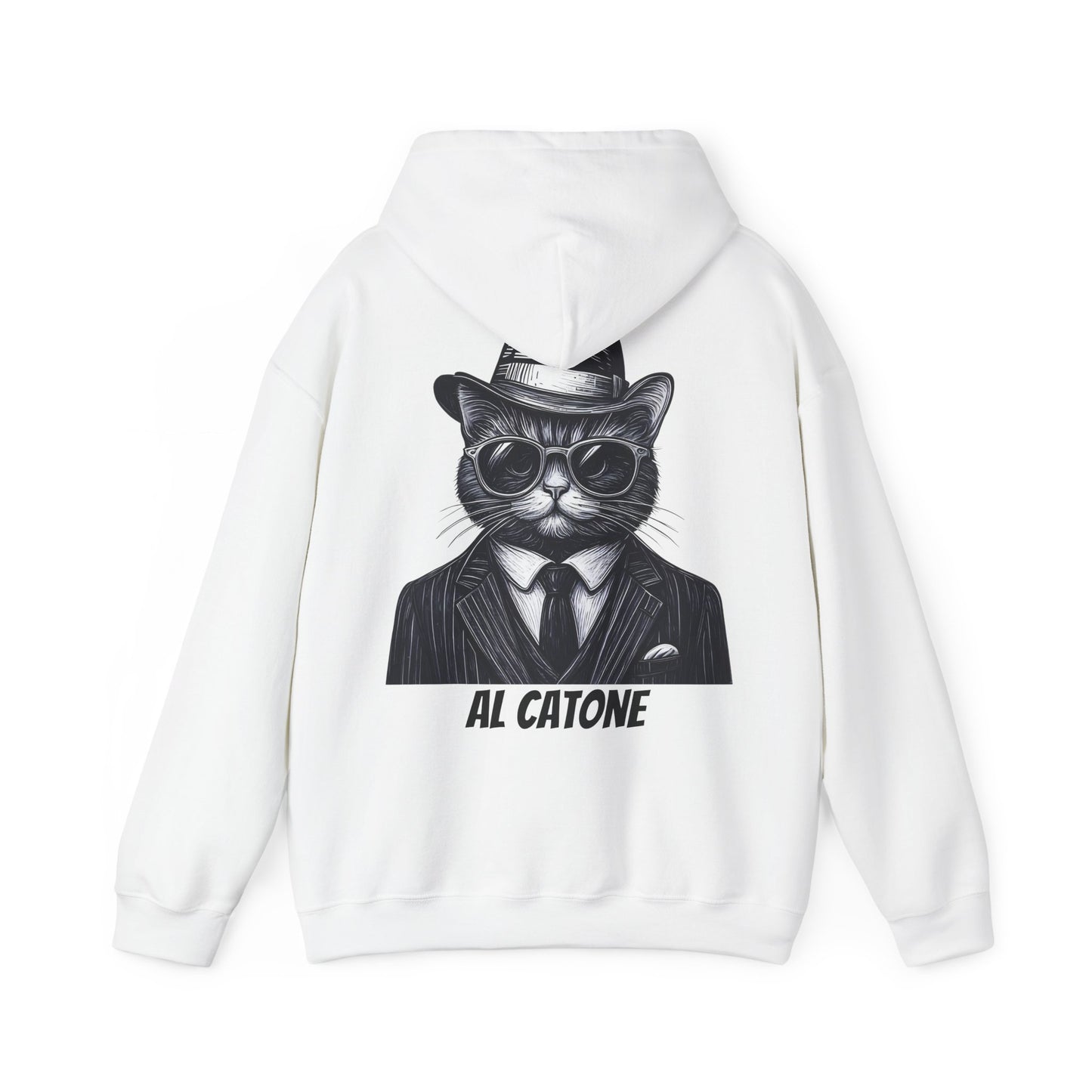 AL Catone Hoodie Black & White Pencil Logo