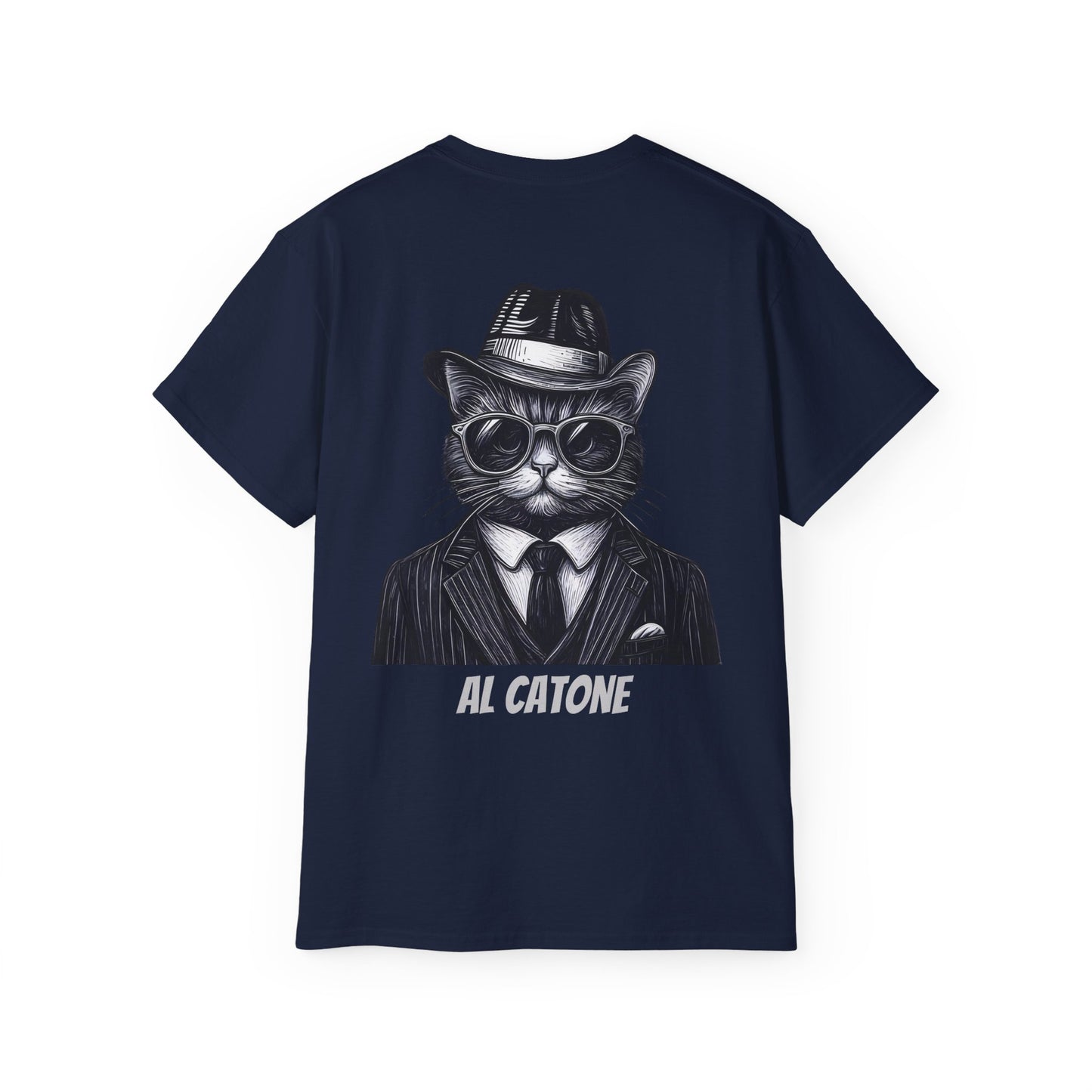 AL Catone T-shirt Black & White Pencil Logo