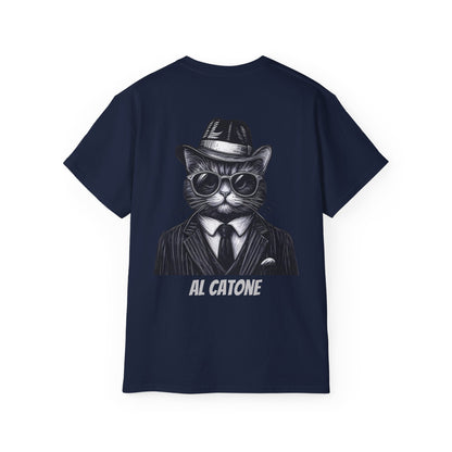 AL Catone T-shirt Black & White Pencil Logo