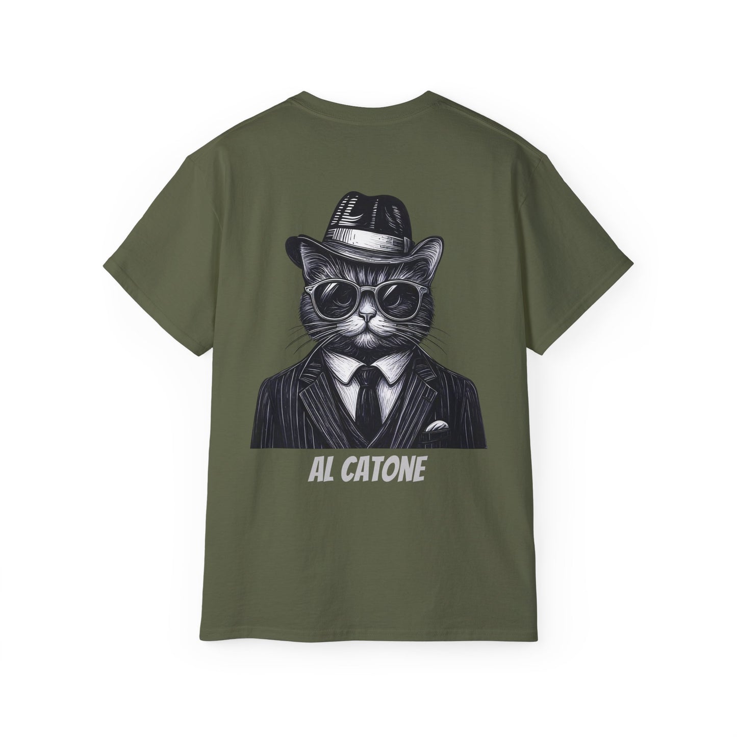 AL Catone T-shirt Black & White Pencil Logo