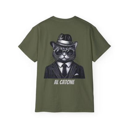AL Catone T-shirt Black & White Pencil Logo