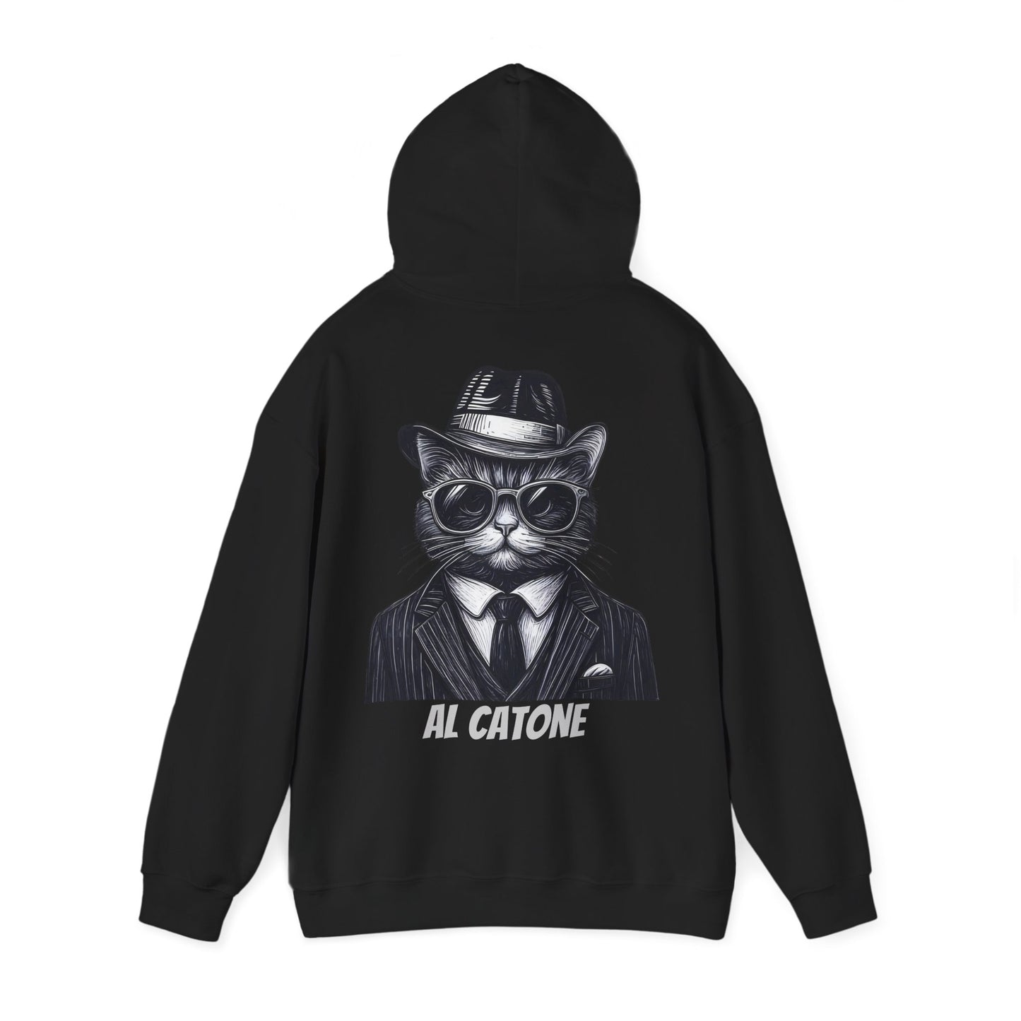 AL Catone Hoodie Black & White Pencil Logo