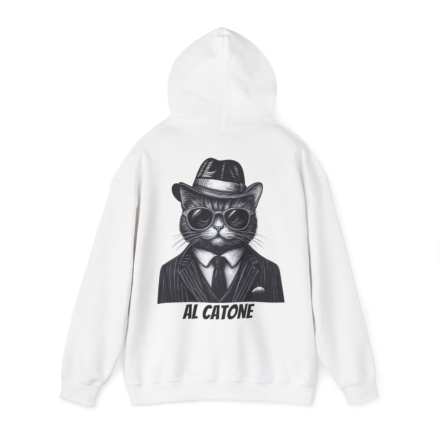 AL Catone Hoodie Black & White Pencil Logo