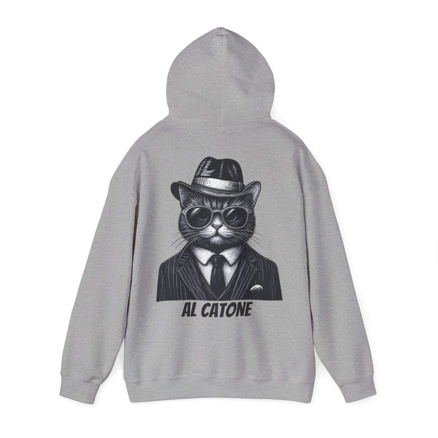 AL Catone Hoodie Black & White Pencil Logo